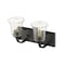 Z-Lite Halliwell 2 Light Vanity, Bronze And Clear Seedy 461-2V-BRZ - alternate 6